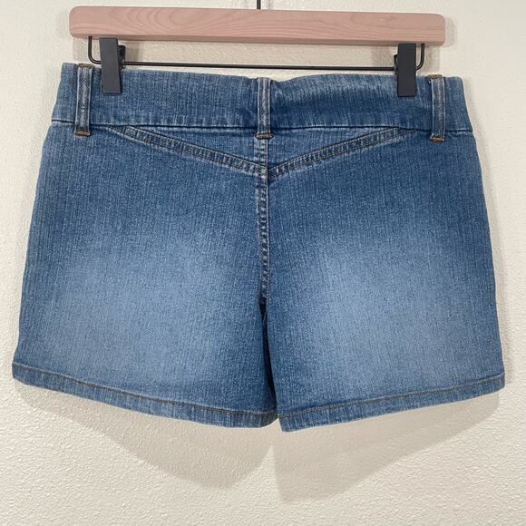 90s Y2k Vintage No Boundaries Denim Shorts Jorts Trashy McBling 2000s Size 7 - Picture 2 of 5